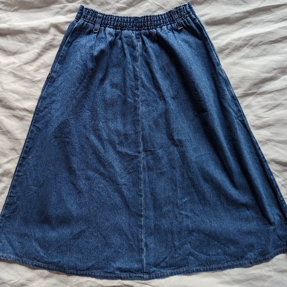Y2K Style Vintage Denim Midi Skirt (Size 6) - Picture 4 of 4